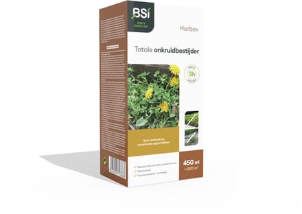 BSI - Herbex - Ideaal bestrijdingsmiddel tegen onkruiden, grassen en mos - 450 ml voor 250 m²