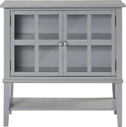 Franklin-Vitrinekast - 2-Deurs - Grijs