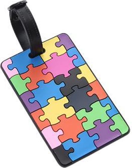 Kofferlabel - Bagagelabel - Koffer - Siliconen - Puzzelpatroon
