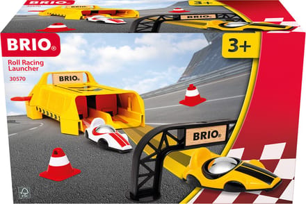 BRIO â€“ 30570 Lanceerinrichting met rolwagens | Speelgoedracewagens voor kinderen vanaf 3 jaar