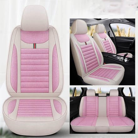 Housse de siège de voiture étanche universelle 5 ensemble coussin de siège Auto lin 5 sièges housse de siège de voiture universelle