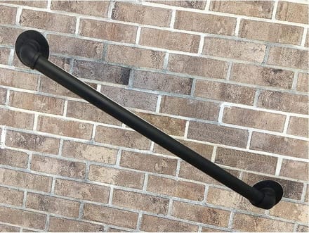 Trapleuning - Handgreep Leuningrail - Veiligheid Trap - Roestwerende Coating - 300 cm - Zwart