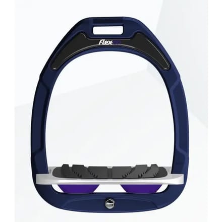 Ingelijnde Grip Marine/Grijs/Paarse Stijgbeugels Flex-On Green Composite