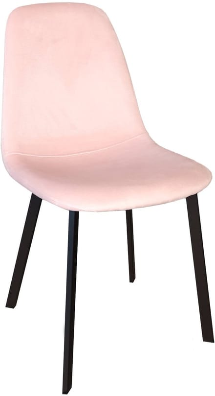Eetkamerstoel Simpy lichtroze velvet eetstoel zetel