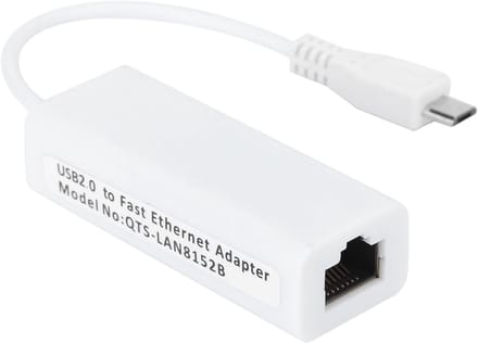 Ethernet Adapter - Netwerkkaart USB - Bekabelde Verbinding - Plug en Play - 10/100Mbps - Zwart