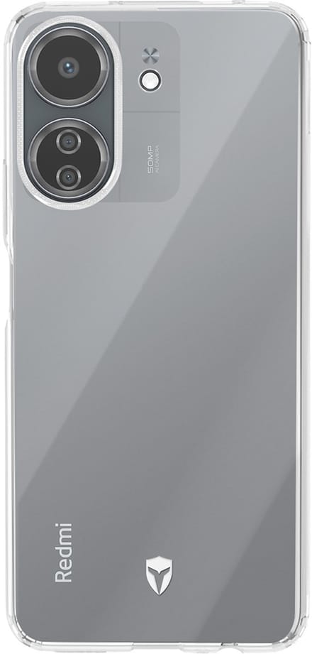 Force Case, Hoesje geschikt voor Redmi 13C 4G / 5G - FEEL Versterkt Tryax System met 3D Inserts, Transparant