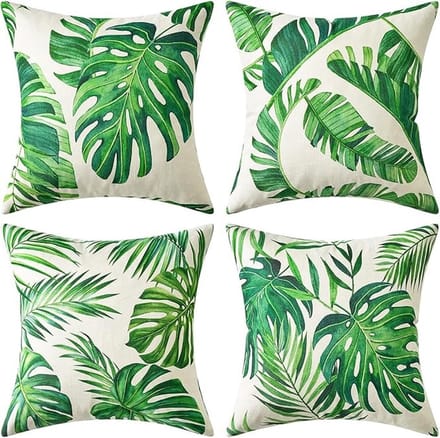 Set van 4 waterdichte sierkussenslopen 50x50 cm - voor binnen en buiten