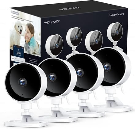 Binnen Camera - Beveiligingscamera Set - Huisbewaking - AI Mensdetectie - 4 Stuks - Wit