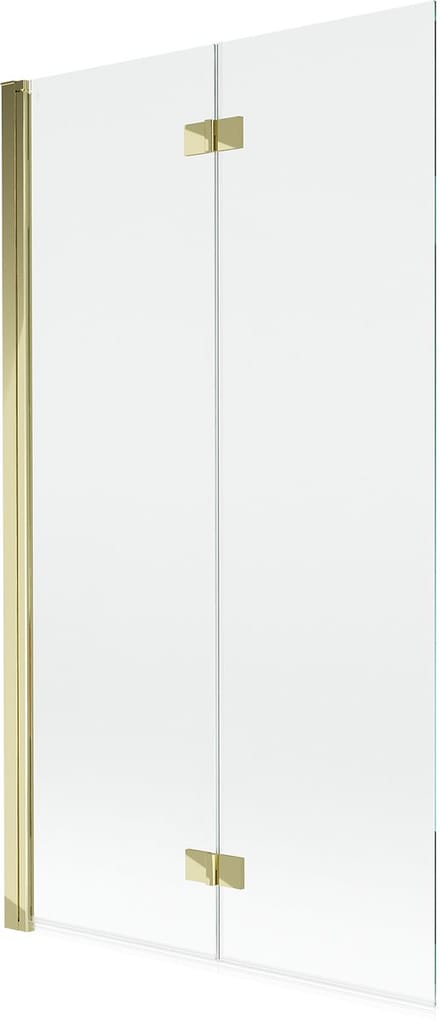 Mexen Mist douchewand 2-delig links 100 x 150 , transparant, goud - 8A9-100-002-50-00-L