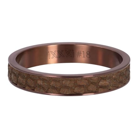 iXXXi Jewelry Vulring 4 mm Cobra Bruin - maat 17