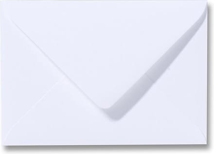 Benza Wenskaart Enveloppen - langwerpig 16,2 x 11,4 cm = C6 - Wit - 100 stuks