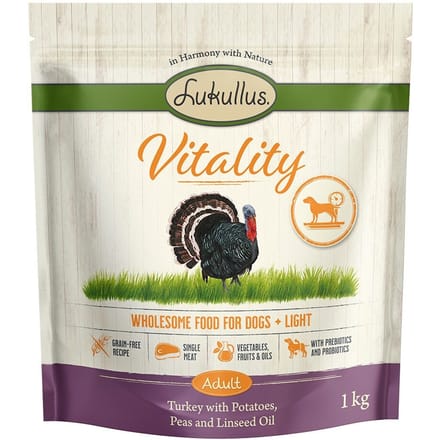 5x 1kg Lukullus Vitality Light Graanvrij Honden Droogvoer