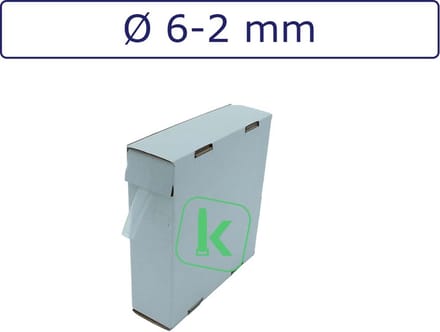 PRO-TIE® - Krimpkous 6-2 mm Transparant Dunwandig krimpverhouding 3:1 (Box 10 meter) - PRO-TIE