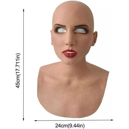 Halloween beauty latex live uitzending masker Adult One Size roze