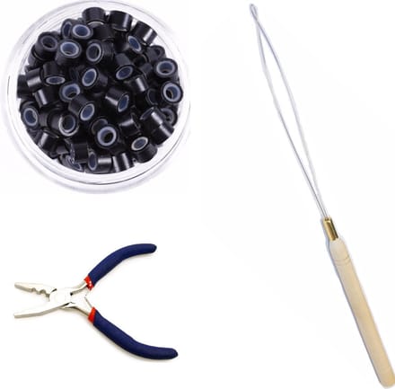 Scoby - Combo Microring met Silicone - 100 Stuks - Inzettang - Zwart - Loop
