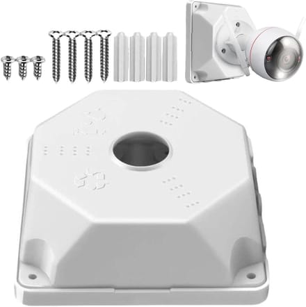 Camera Aansluitdoos - Beveiligingscamera Behuizing - Veilige Kabelinstallatie - Waterdicht Ontwerp - 9 cm - Wit