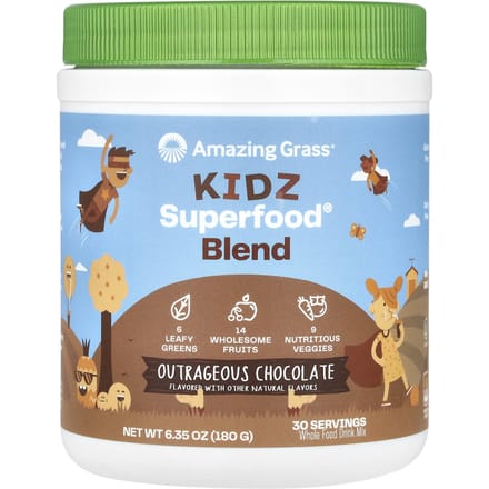Amazing Grass, Superaliment pour enfants, saveur riche en chocolat, 6,35 oz (180g)