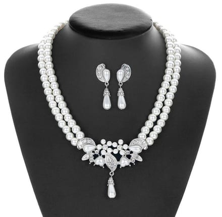 N3 Collecties Hoge Kwaliteit Imitatie Parel Choker Dames Sieradenset