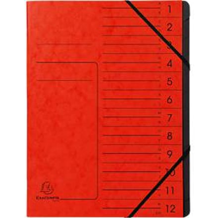 Exacompta 541205E, Project folder, A4, Karton, Rood, 355 g/m², Elastische band