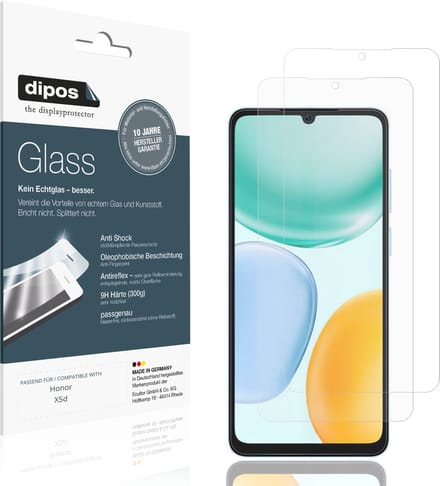 dipos – 2x Matte Pantserfolie geschikt voor Honor X5d | 9H Screenprotector