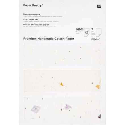 Knutsel blok "Handgemaakt katoenpapier"