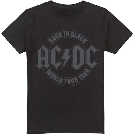 AC/DC Heren Tour Emblem T-Shirt (Zwart)