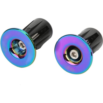 1 paire de poignées de guidon de vélo, bouchons à vis galvanisés, accessoires de cyclisme colorés black