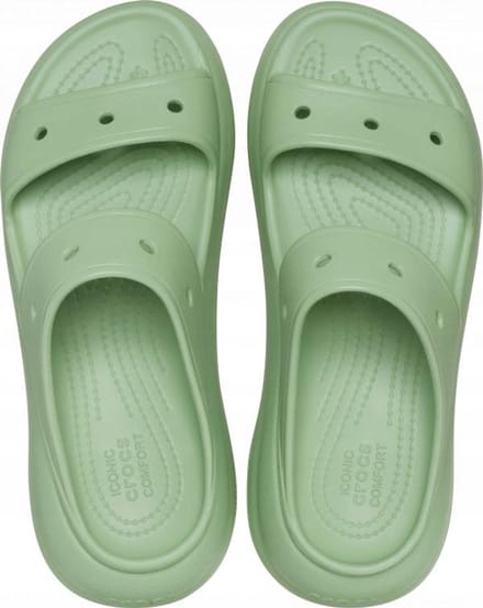 Crocs Classic Crush - Sandalen - Fair Green - Platform - Lichtgewicht