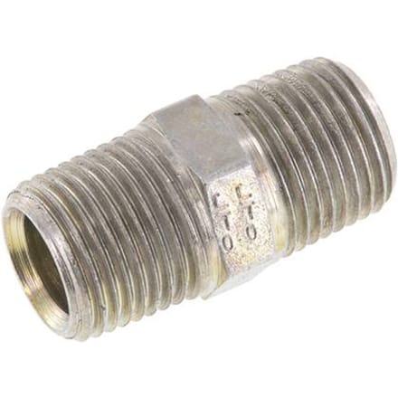 1/2'' NPT Verzinkt Stalen Borstnippel 210 Bar - Hydrauliek