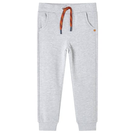 vidaXL Kinderjoggingbroek 104 gemêleerd grijs