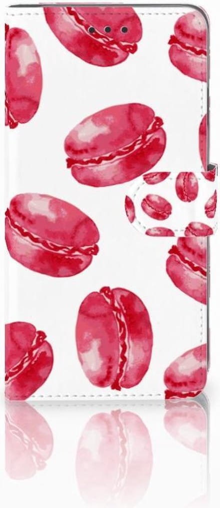 Book Case voor Apple iPhone Xs Max Book Cover Pink Macarons
