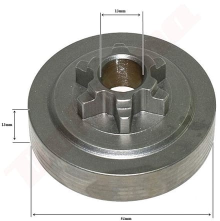 Koppelingstrommel passend op Chinese kettingzaag 25cc 3/8'' 6T