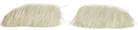 Sinterklaas verkleed wenkbrauwen - 1x - buffelhaar - wit - luxe Sint kostuum accessoires
