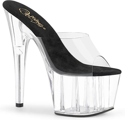 Pleaser - ADORE701 Muiltjes - Paaldans schoenen - 35 Shoes - Transparant