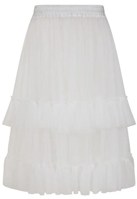 Banned Mia Petticoat Dames Midirok - wit - XL-XXL
