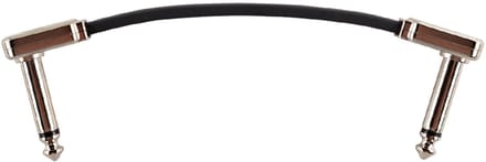 Ernie Ball Flat Ribbon Patch Cable - 7,5 cm - Right-Angle - Zwart - Pedalboard Kabel