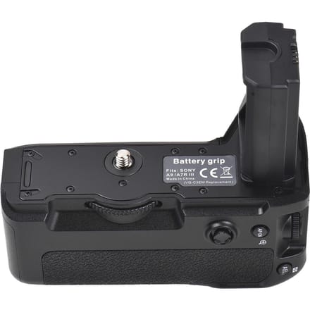 VG-C3EMRC Verticale Batterijgrip Houder met Dubbele Batterijsleuven Compatibel met Sony A9/ A7R/ A7M zwart