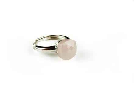 Ring in zilver model pomellato roze steen