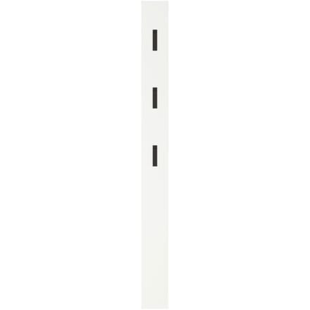 Garderobepaneel 3728 - MDF melaminehars gecoat - B 150 x D 30 x H 1700 mm -3 uitklapbare haken - wit