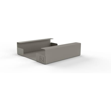 Servettenhouder | Licht Grijs | Metaal | Vierkant | Design | 19x19x6 cm
