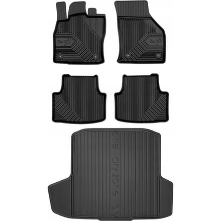 Frogum No.77 & DryZone - Automatten set + Kofferbakmat - Geschikt voor SKODA Octavia III Combi 2012-2020