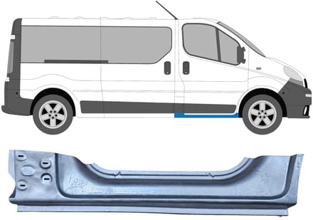 Reparatie dorpel voor Renault Trafic 2001-2014 / Rechts