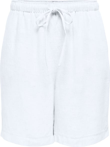 Only Broek Onlsiesta Mw Pull-up Lin Bl Shorts 15333032 Bright White Dames Maat - XS
