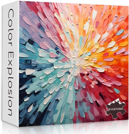 Impossible Puzzels - Moeilijke Legpuzzels - Ontspanning Thuis - Kleurenexplosie Design - 1000 Stukjes - Regenboog