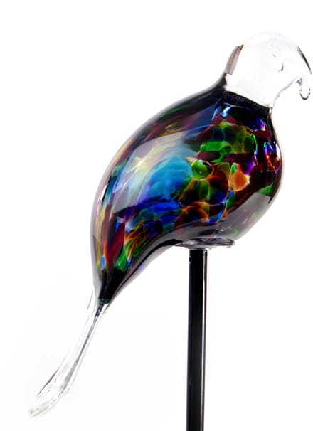 Loranto - Tuindecoratie Vogel - Tuinprikker - Papegaai - Glas tuindeco