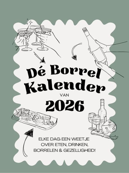 Scheurkalender 2026 - De Borrel Kalender - Eten, drinken & gezelligheid.