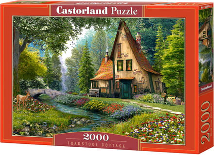 Castorland Toadstool Cottage – Puzzel – 2.000 stukjes – Satijnen afwerking – Perfecte pasvorm – Europese kwaliteit