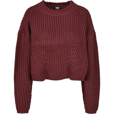 Urban Classics - Wide Oversize Sweater/trui - M - Bordeaux rood