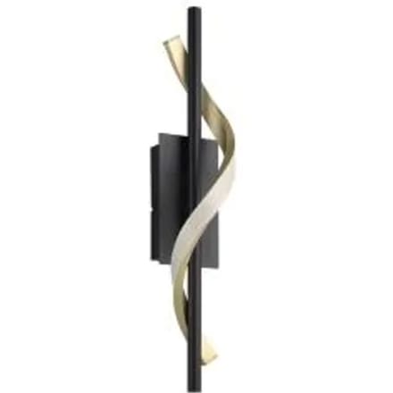 EGLO LED wandlamp CONAPRATO, zwart/messing, 47 cm, CCT