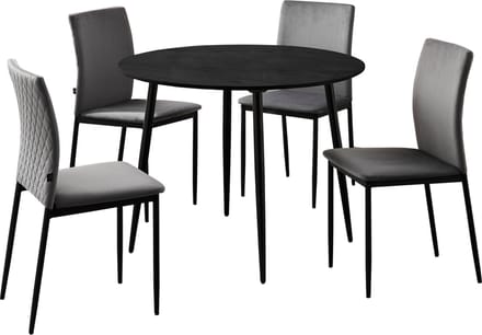 Eetset - 100 cm Tafel - Antraciet